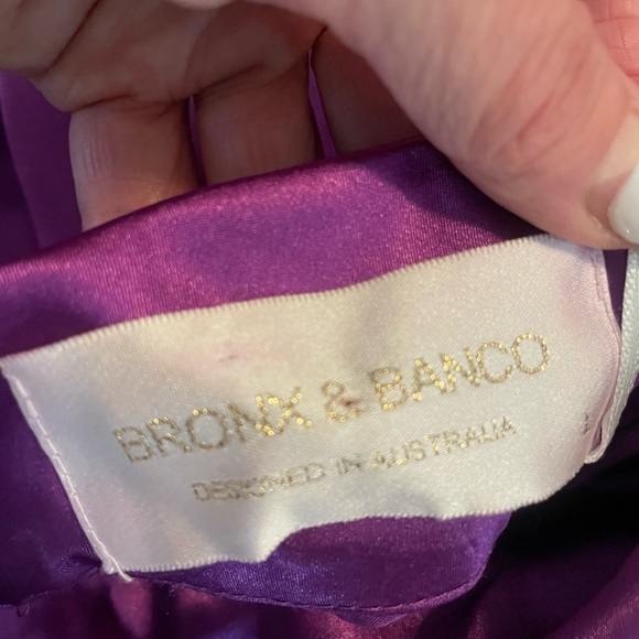 BRONX AND BANCO WOMEN'S NADINE MINI DRESS PURPLE SIZE LARGE NWT - Picture 14 of 16